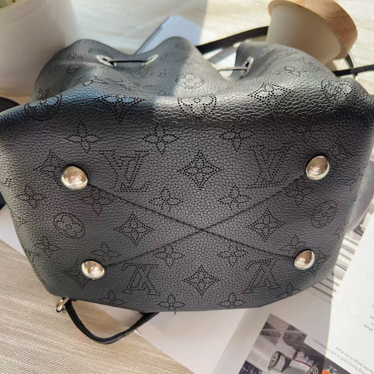 Louis Vuitton Bella Bucket Bag in Black