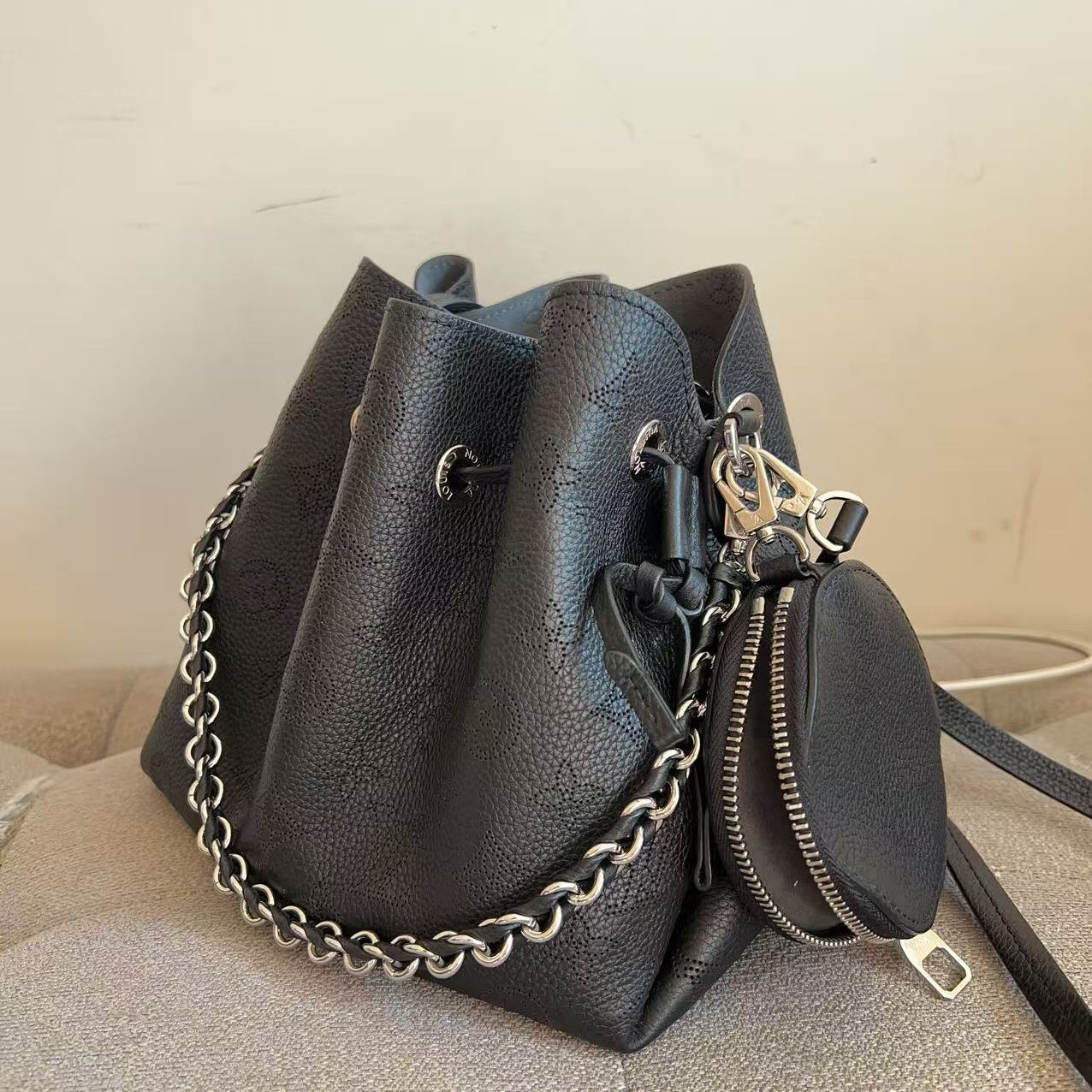 Louis Vuitton Bella Bucket Bag in Black