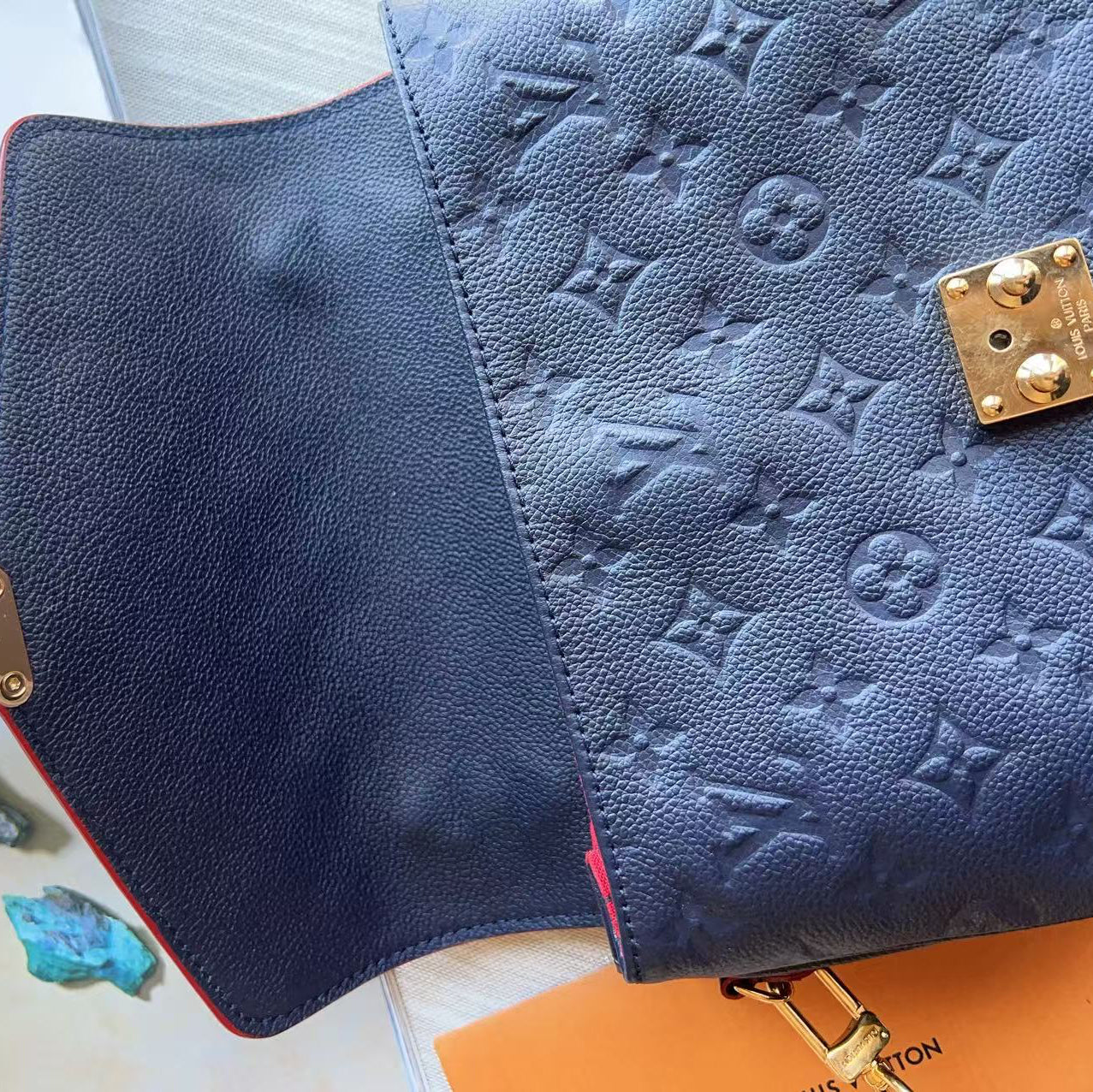 Louis Vuitton Empreinte Pochette Metis Marine Rouge
