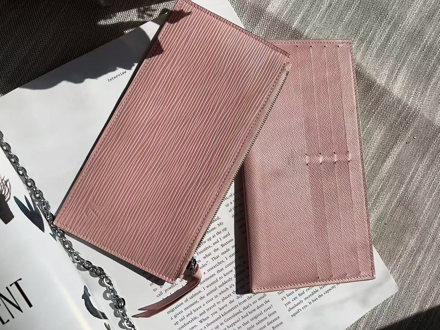 Louis Vuitton Epi Felicie Pochette Pink Leather Bag