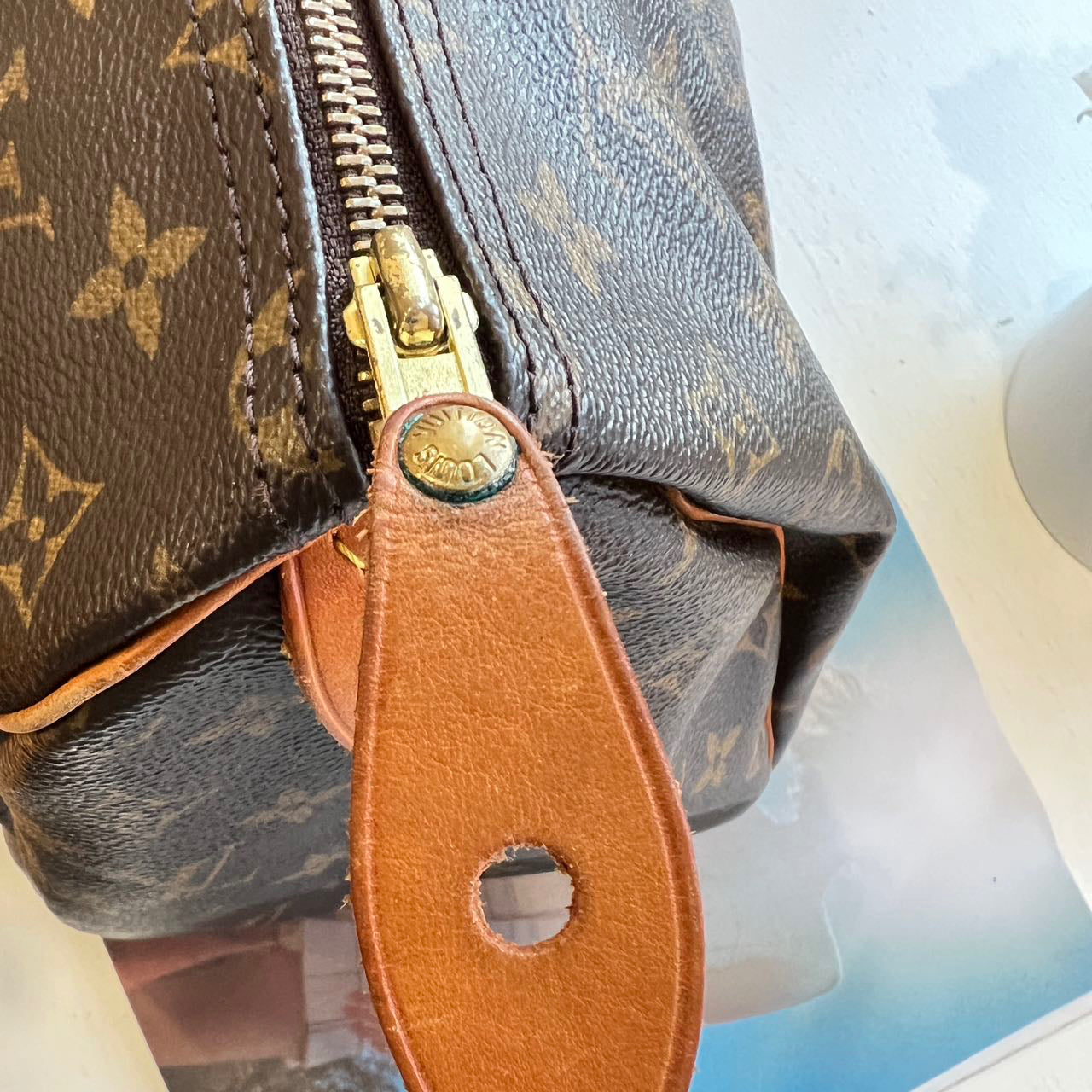 Louis Vuitton LV Monogram Speedy 35 Vintage