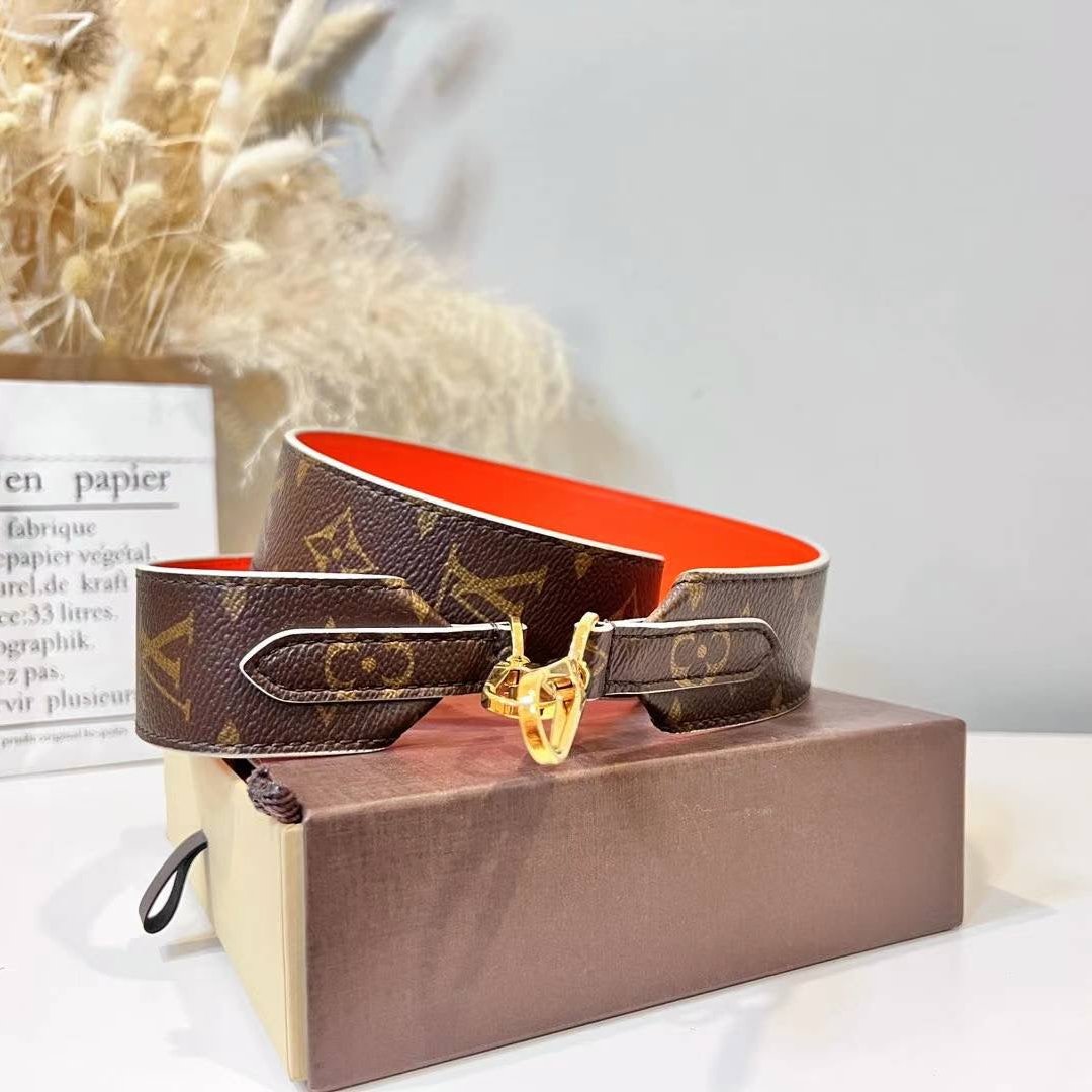 Louis Vuitton Monogram Bandoulière Shoulder Strap Orange