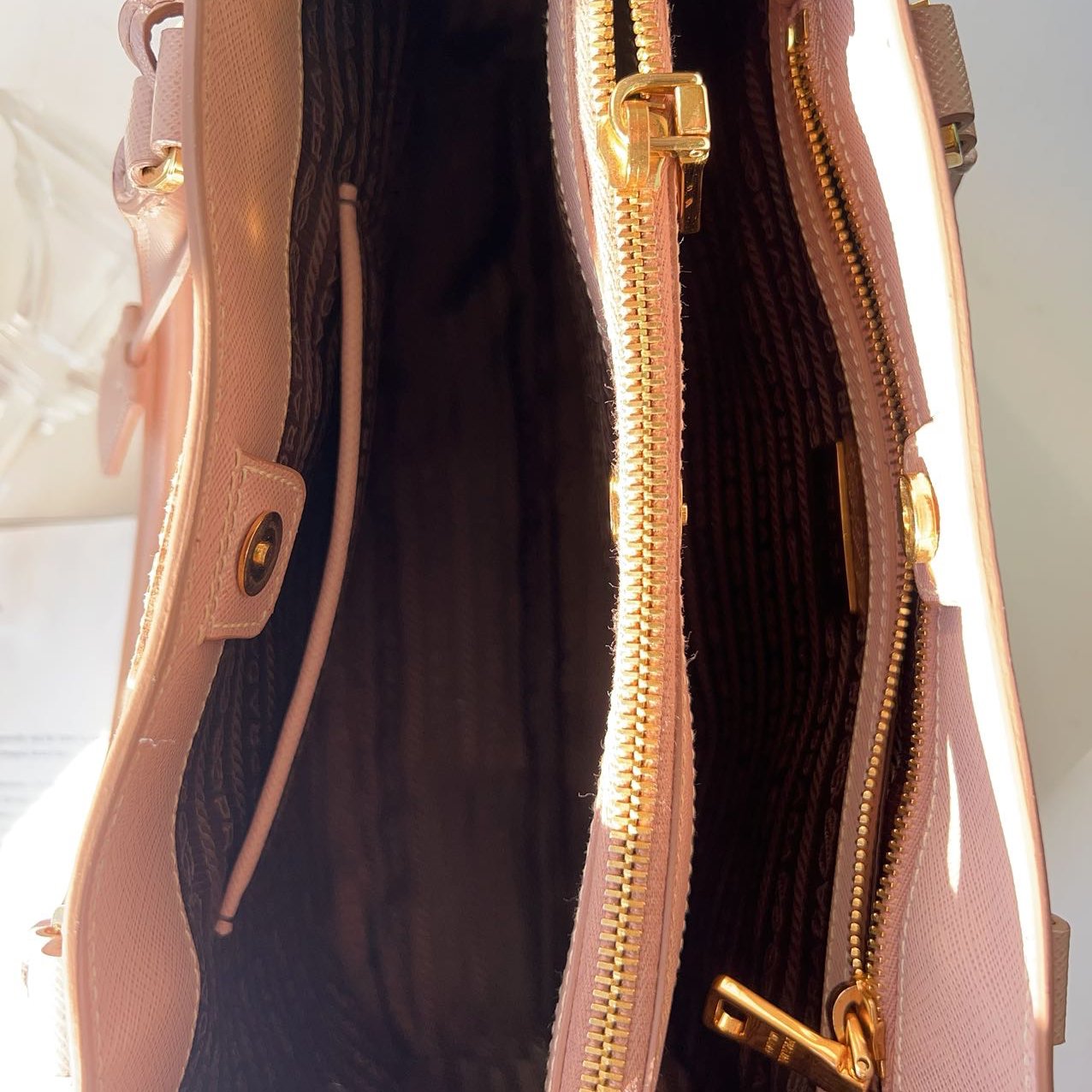 Prada Saffiano Medium Tote Cammeo