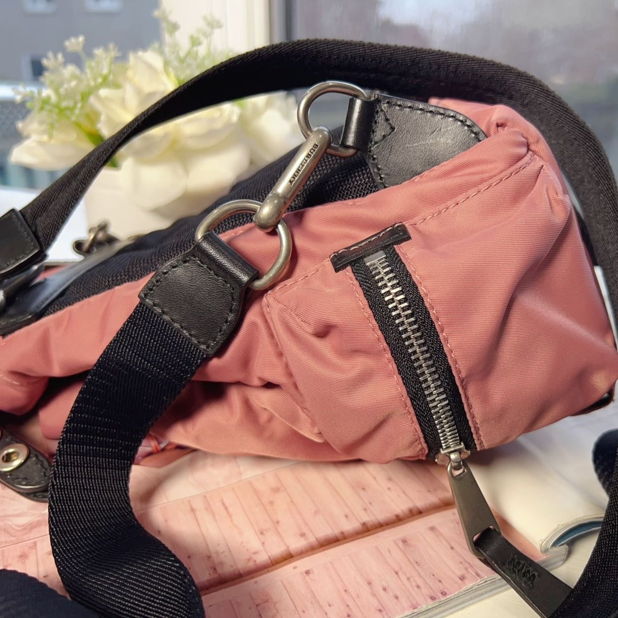Burberry Nylon Mini Backpack Pink
