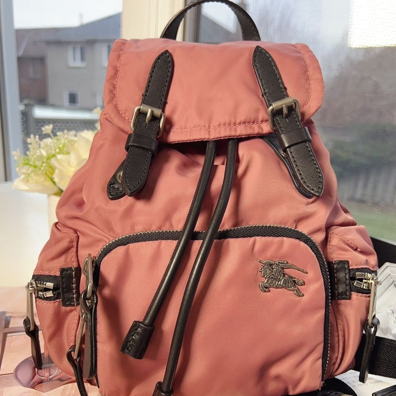 Burberry Nylon Mini Backpack Pink