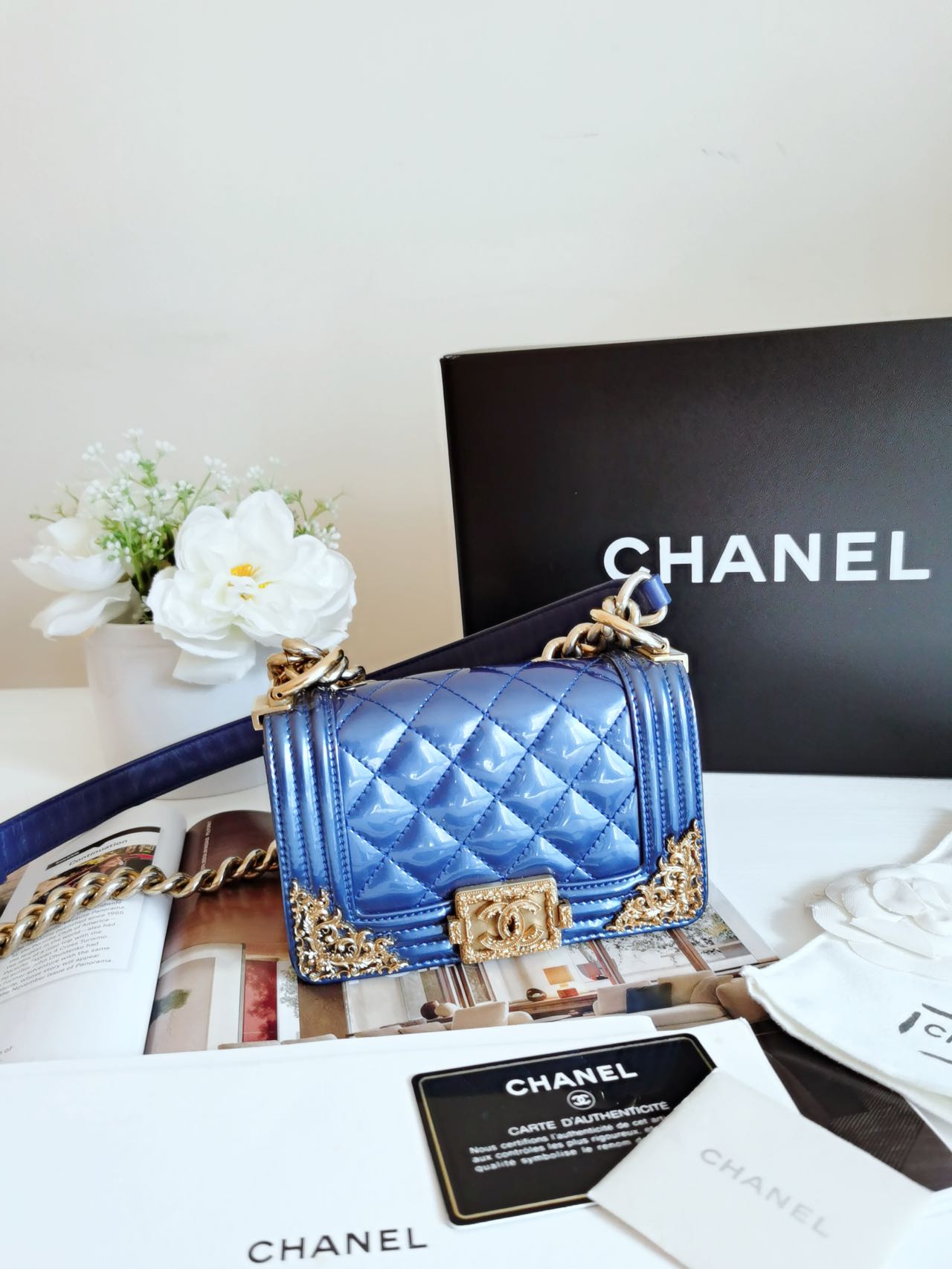 Chanel best sale boy mini