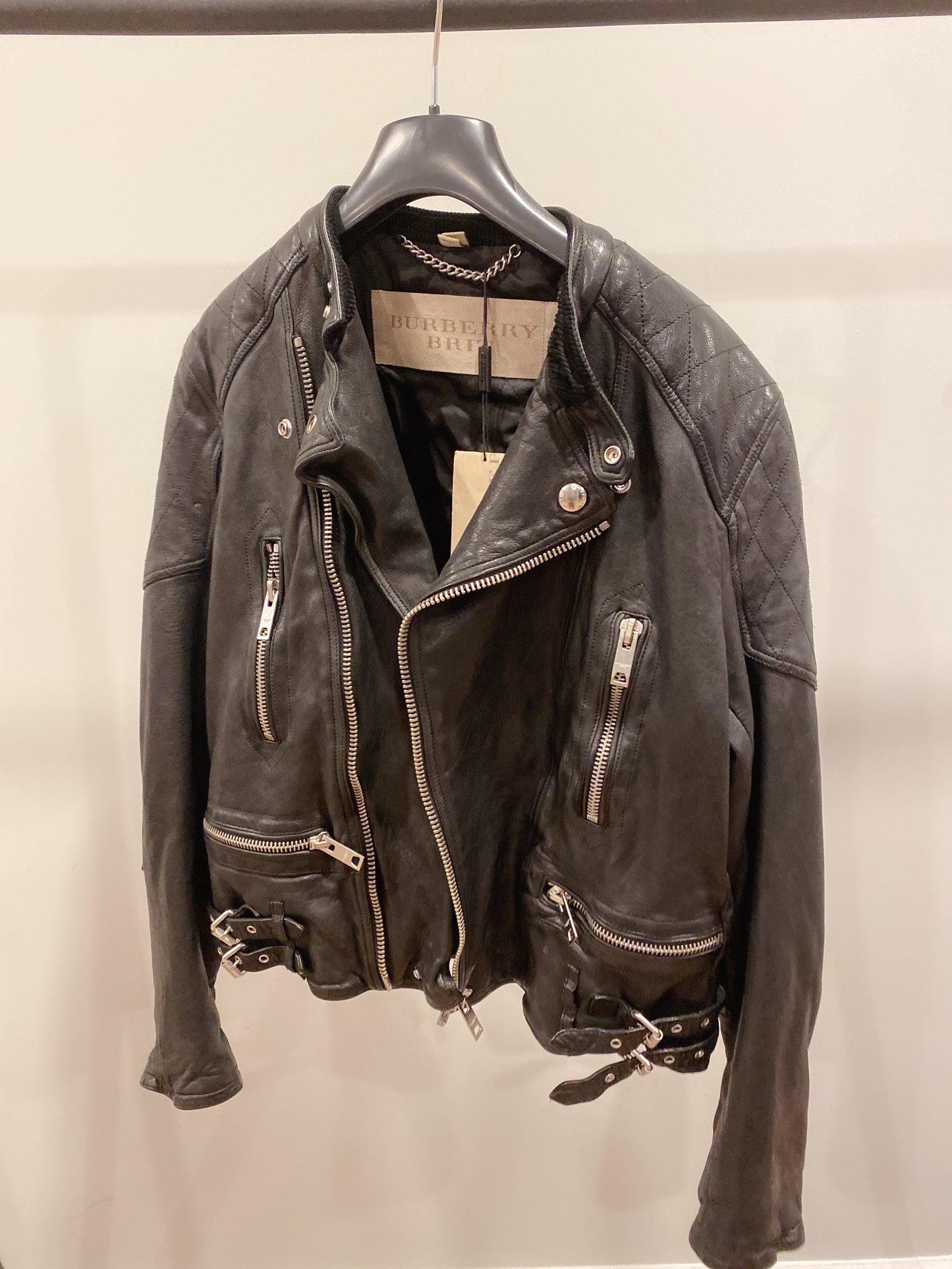 Burberry Leather Jacket SizeM NEW