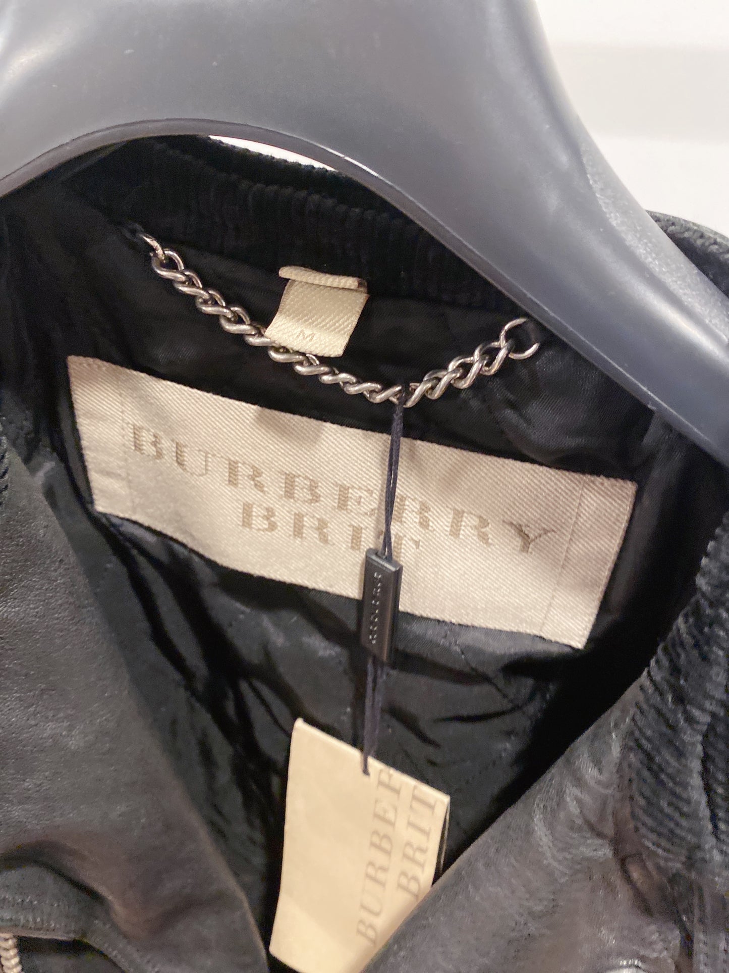 Burberry Leather Jacket SizeM NEW