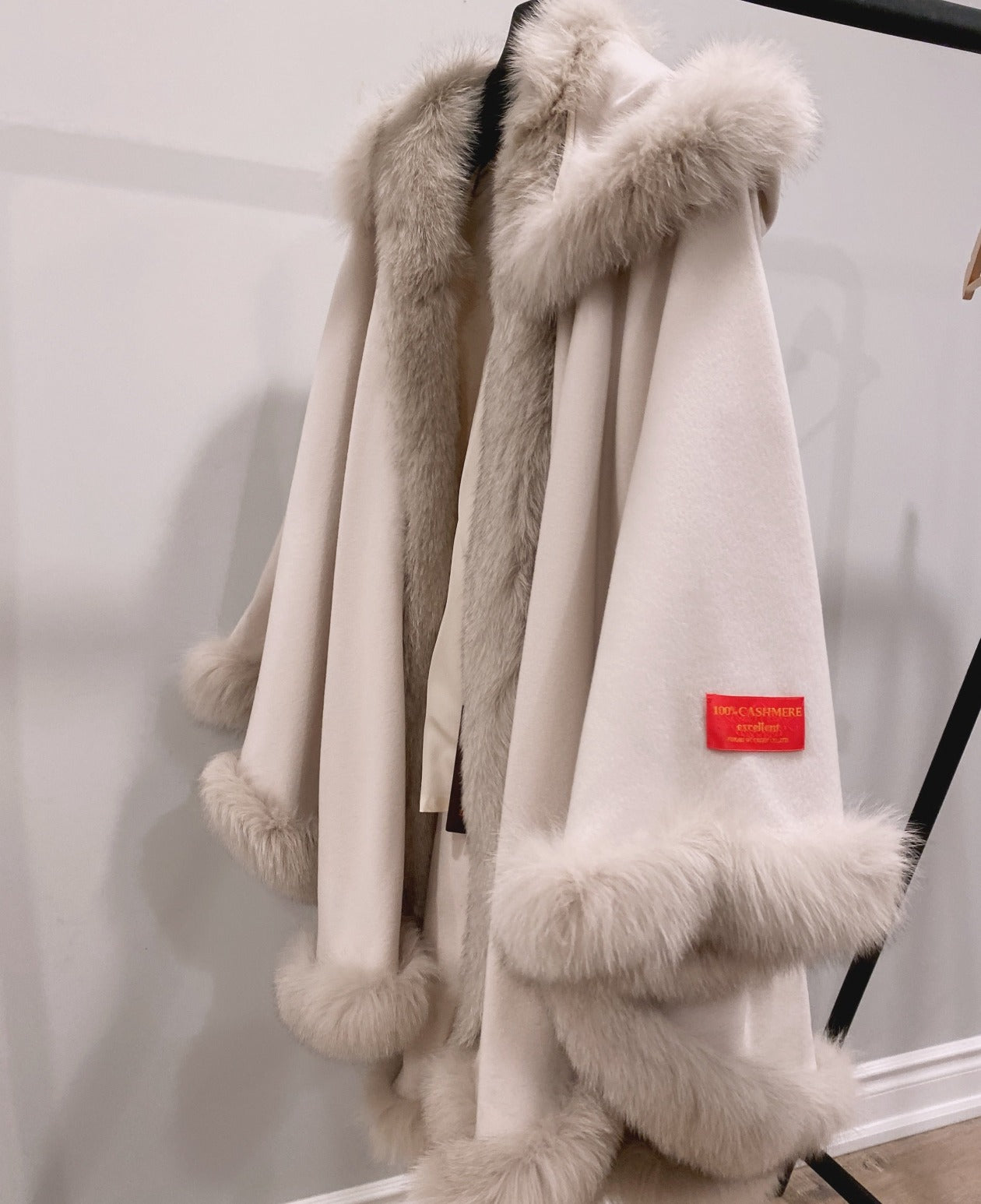 Balmain Cashmere Fur Coat New