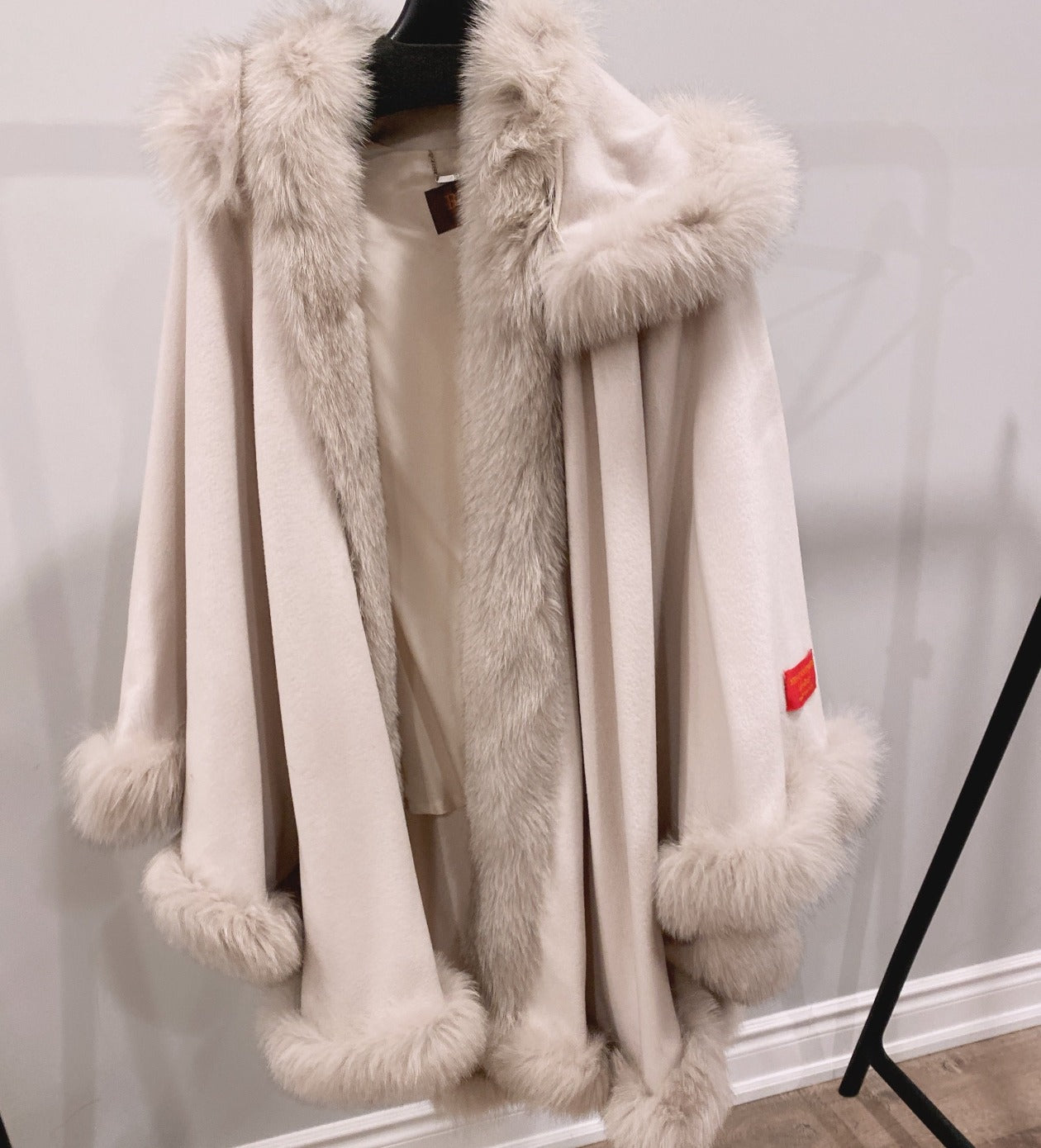 Balmain Cashmere Fur Coat New