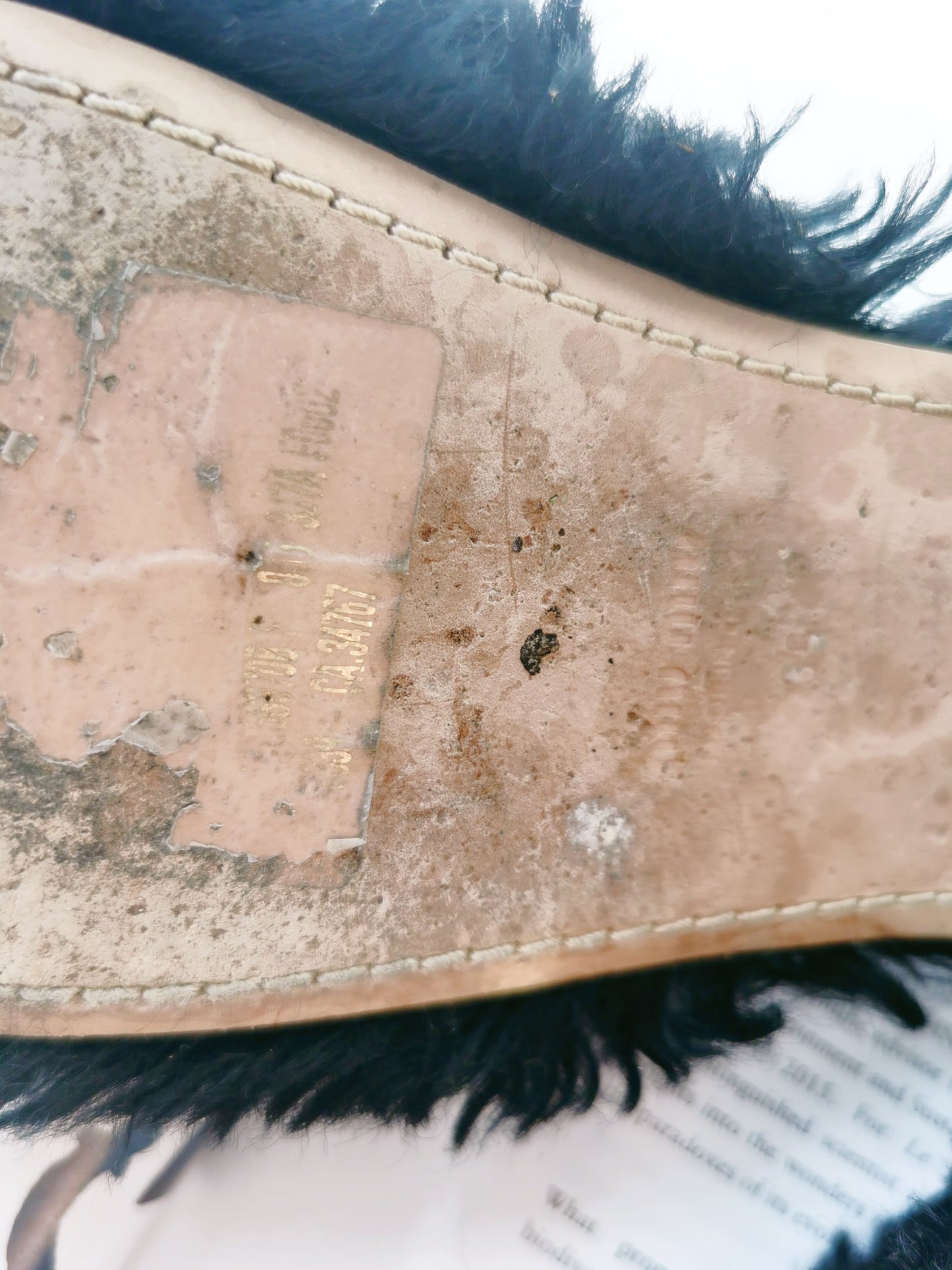 Miu Miu Crystal with Fur Shoes Size36