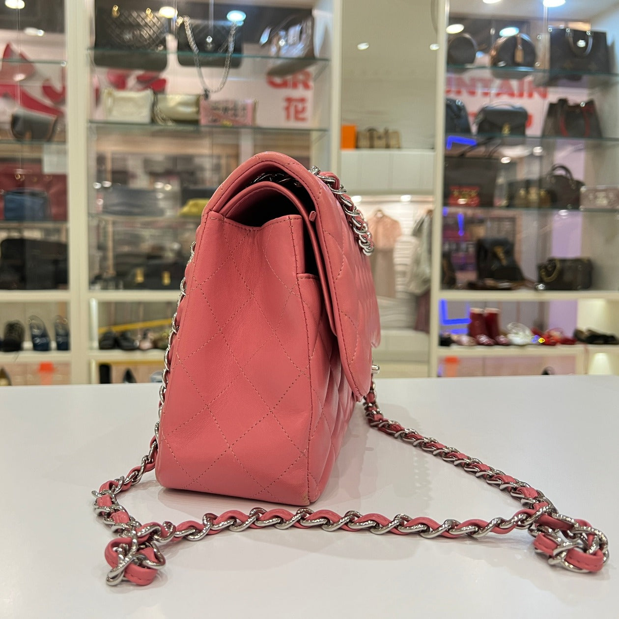 Chanel Lambskin Quilted Jumbo Double Flap Pink - luxhub.ca