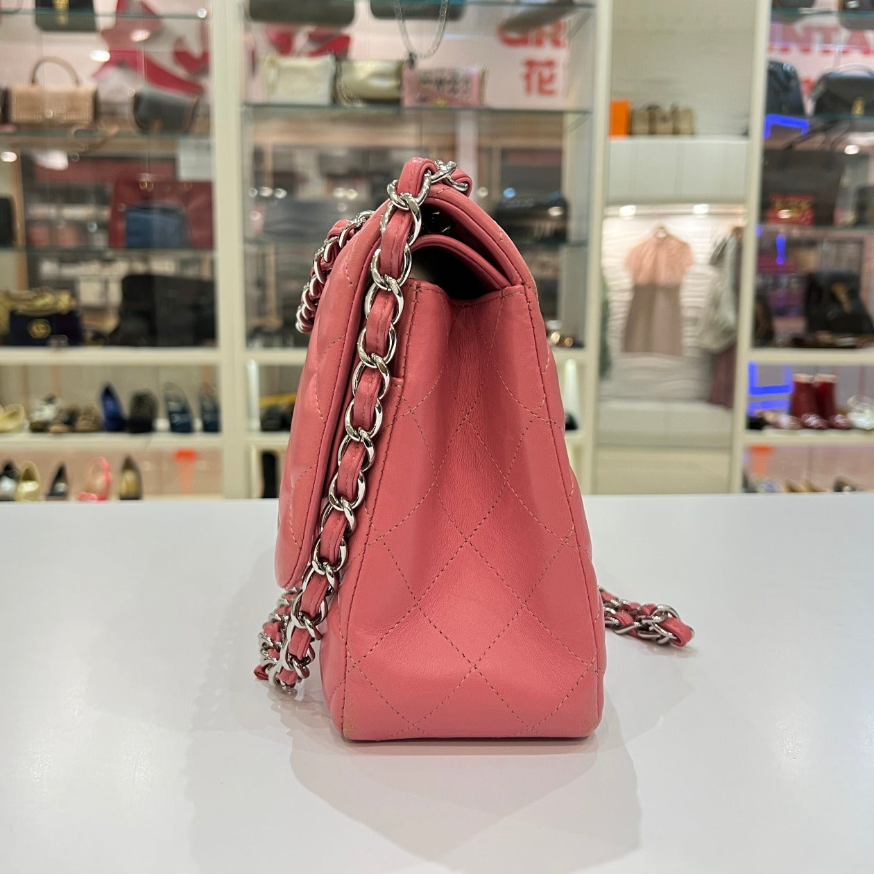 Chanel Lambskin Quilted Jumbo Double Flap Pink - luxhub.ca
