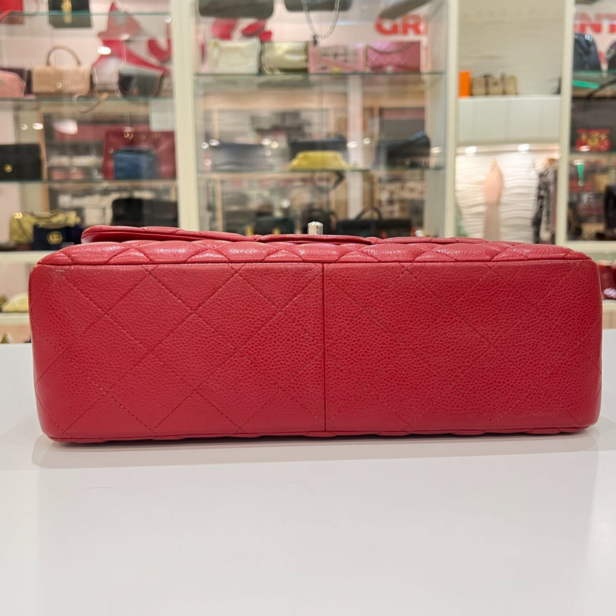Chanel Caviar Quilted Jumbo Double Flap Red - luxhub.ca