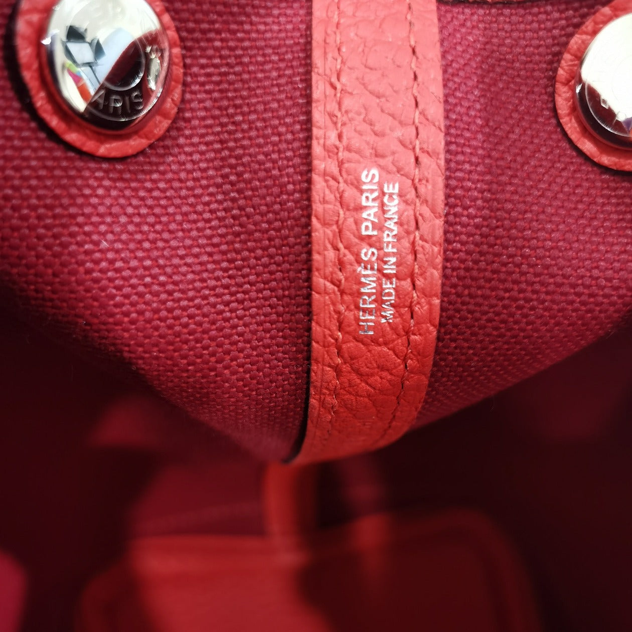 Hermes Garden party Tote Toile and Leather 30