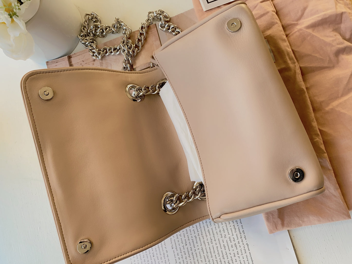 MIU MIU Nappa Matelasse Club Shoulder Bag Cammeo