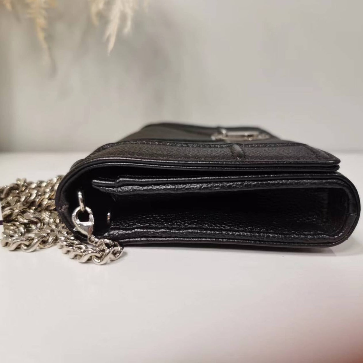 Christian Dior Black Leather Diorama Wallet on Chain - luxhub.ca