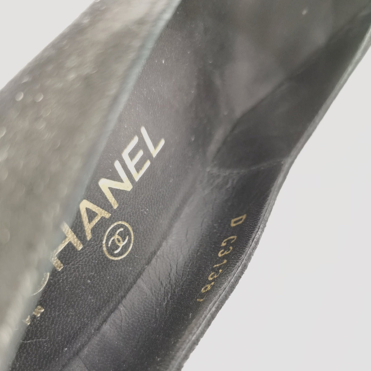 Chanel Suede Grosgrain Cap Toe Bow Pumps Size37