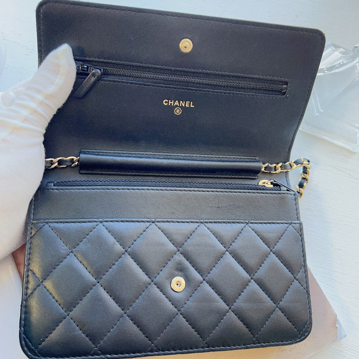 Chanel Black Quilted Emoticon Wallet On Chain