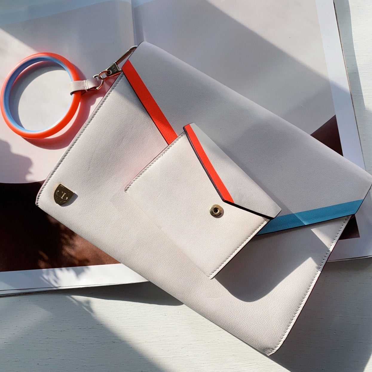 Dior White Dior Explorer Croisier Clutch