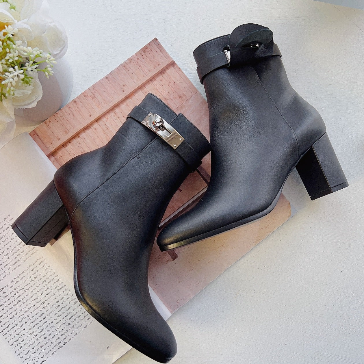 Hermes Saint Germain Leather Boots Size36 New