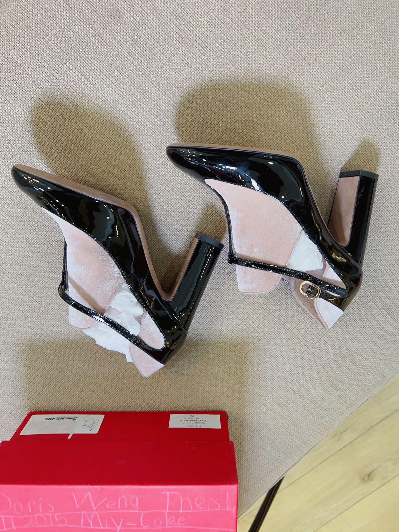 Valentino Pumps Nude and Black Size36.5 New
