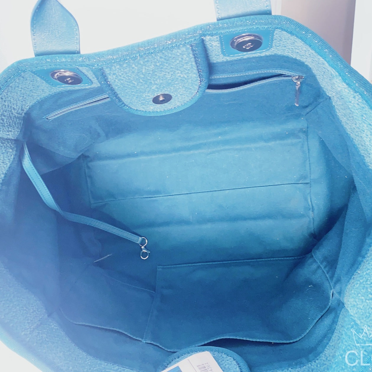 CHANEL GREEN WOVEN VELOUR DEAUVILLE TOTE MEDIUM