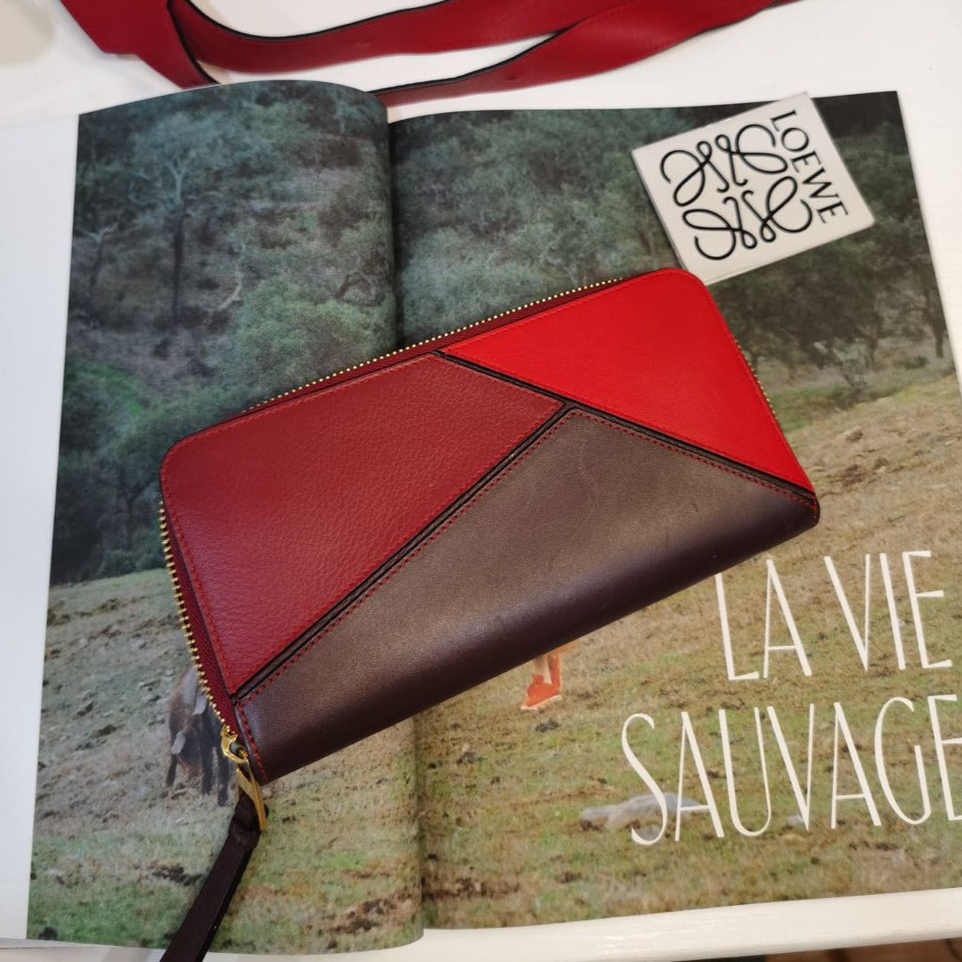 Loewe Puzzle Zip Long Calf Skin Wallet