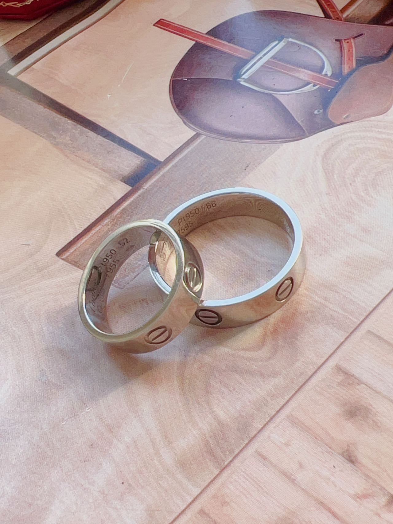 Cartier Leve Ring Platinum Size66