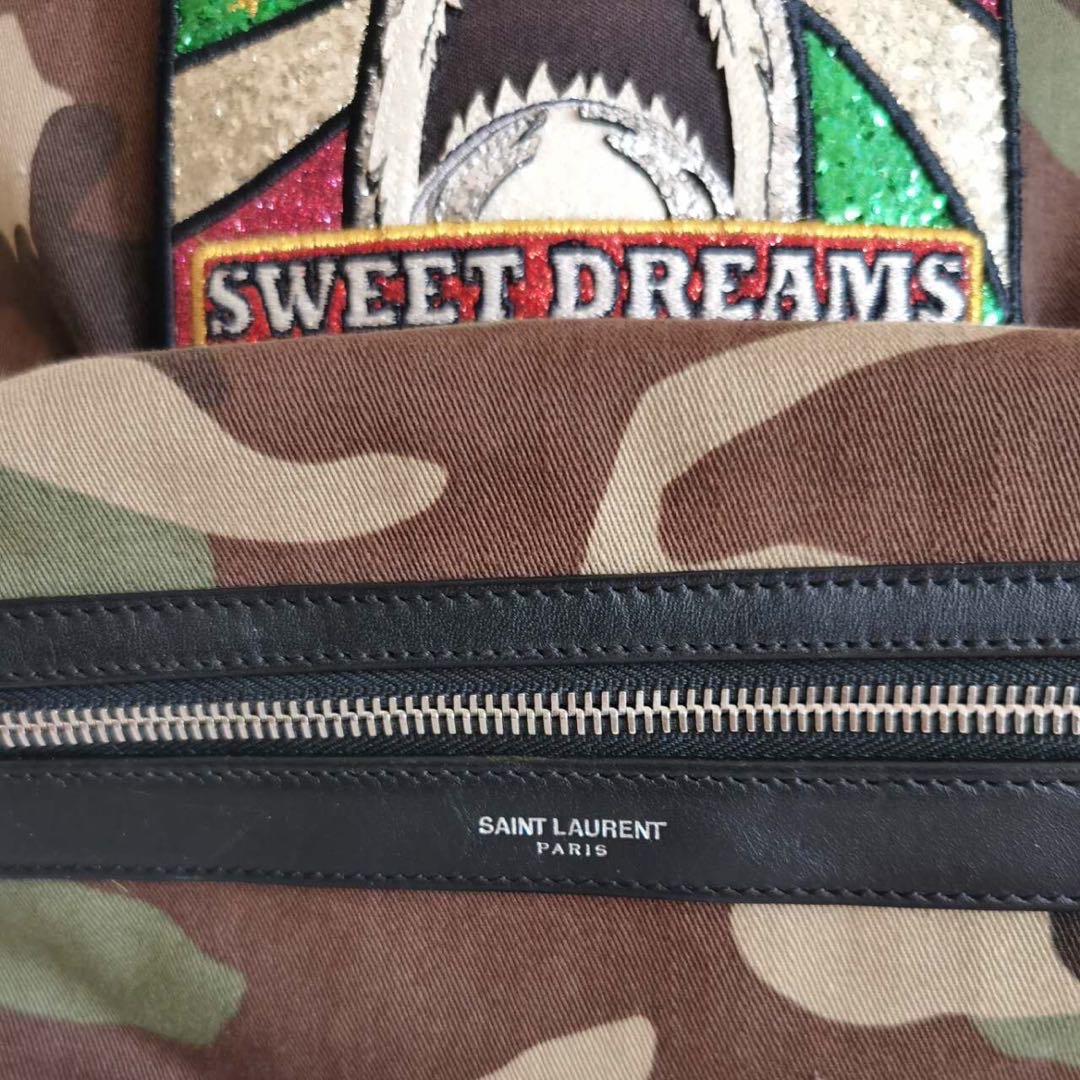 Saint Laurent YSL Canvas City Sweet Dreams Shark Backpack