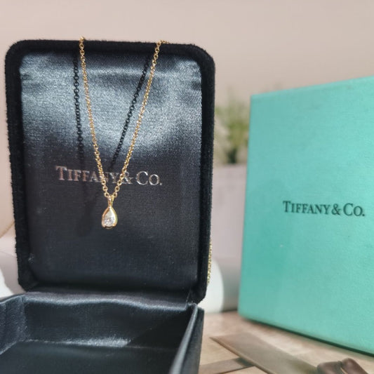 Tiffany 18K Pear-Shaped Diamond Necklace