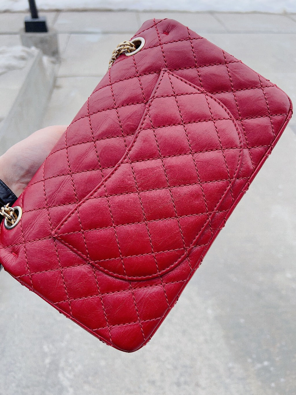 Chanel Burgundy Quilted Calfskin 2.55 Reissue 225 Flap Bag - luxhub.ca