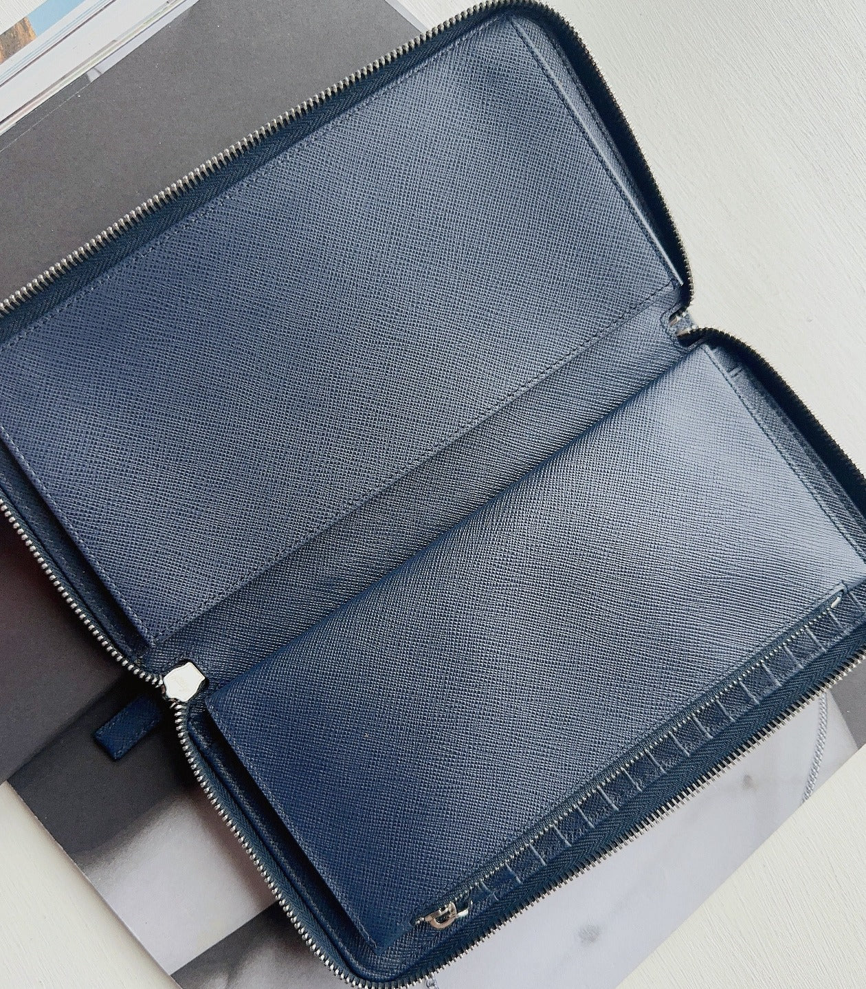 Prada Saffiano Metal Leather Wallet