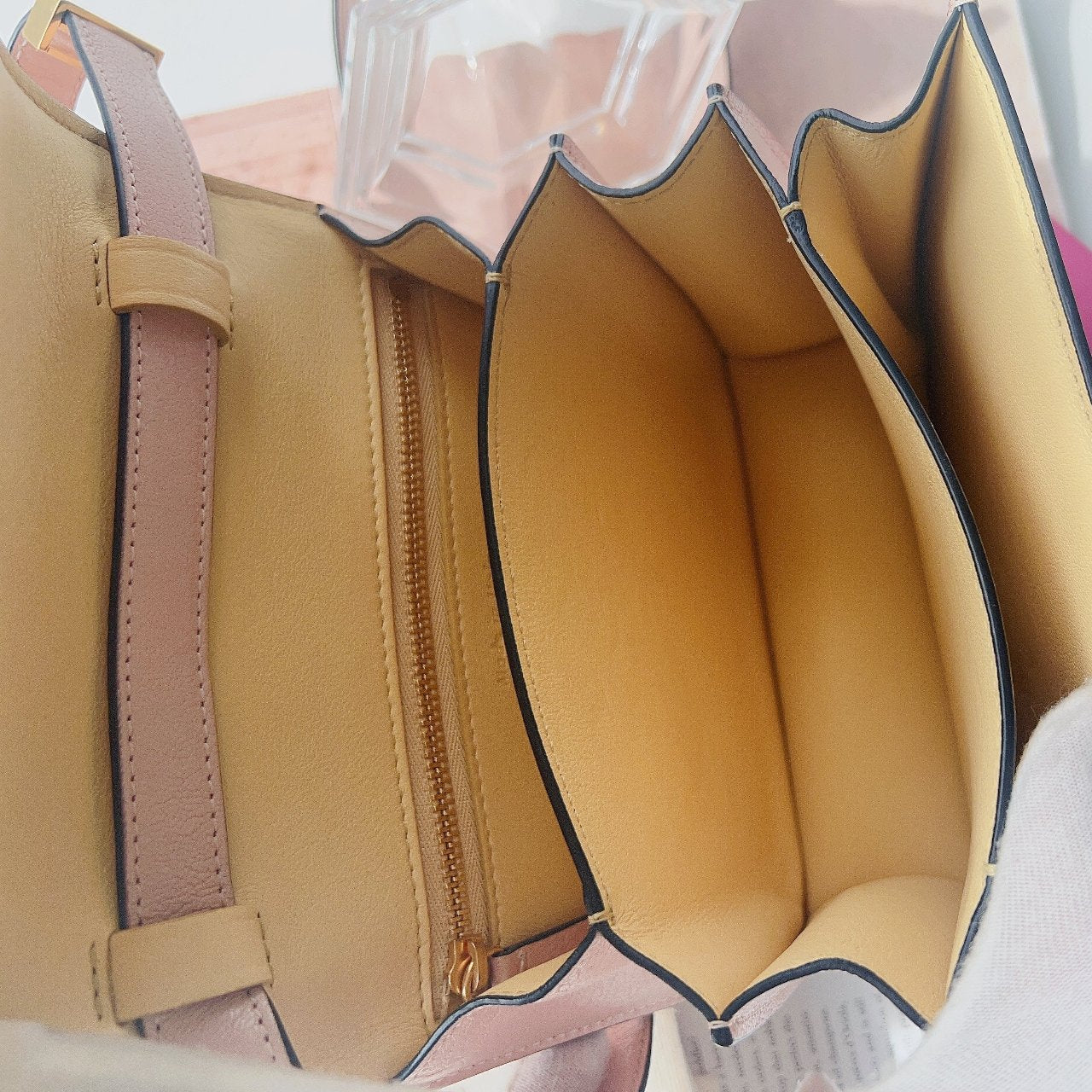 Celine Mini Calf Box Bag Pink Gold
