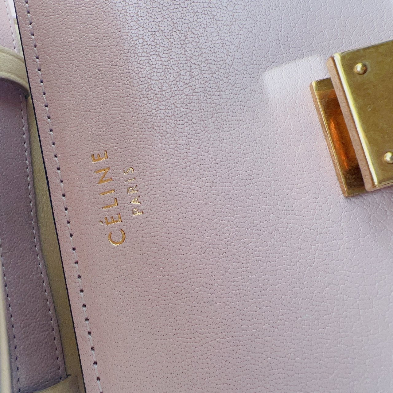 Celine Mini Calf Box Bag Pink Gold