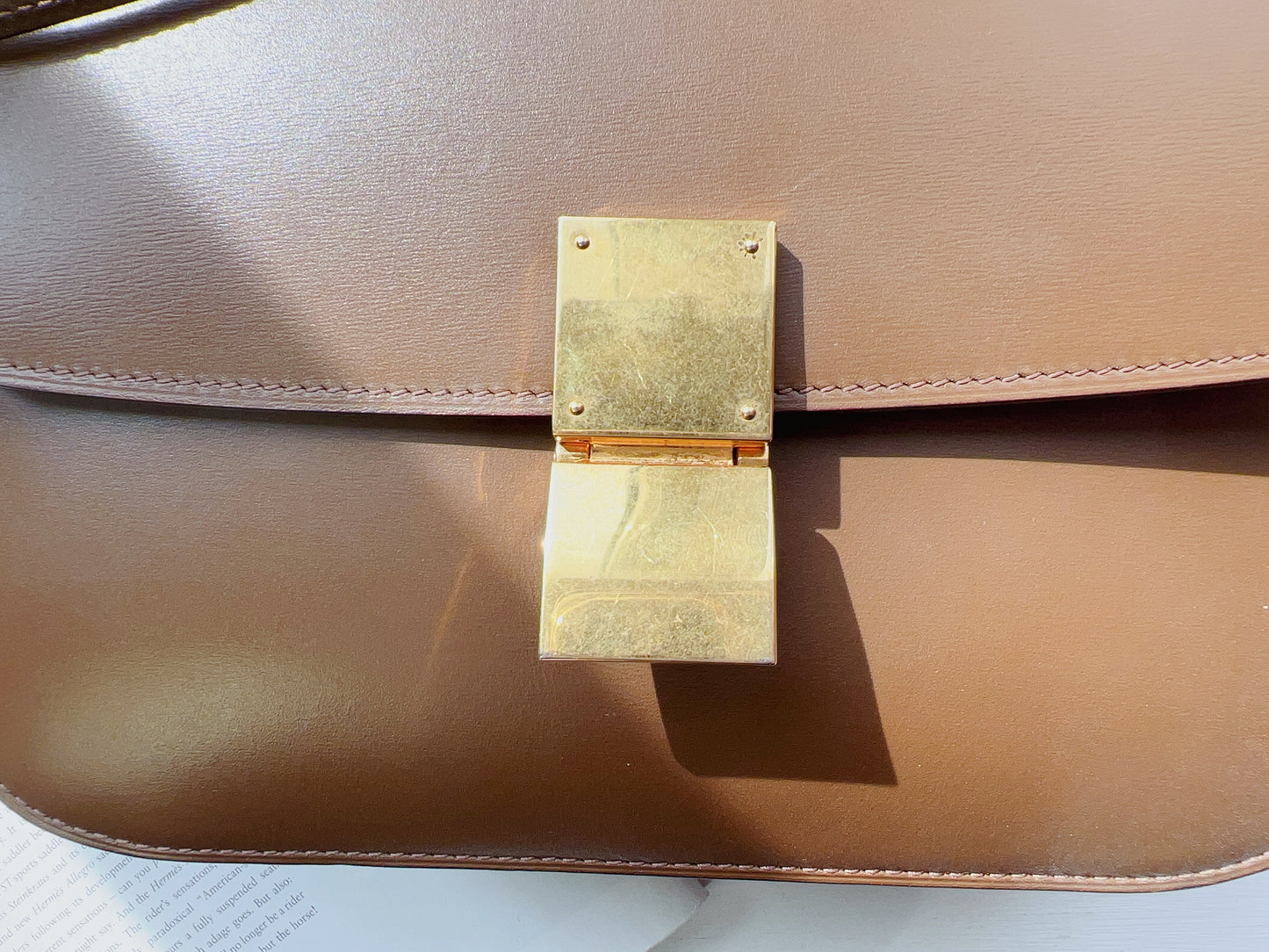 Celine Medium Classic Box Bag Brown