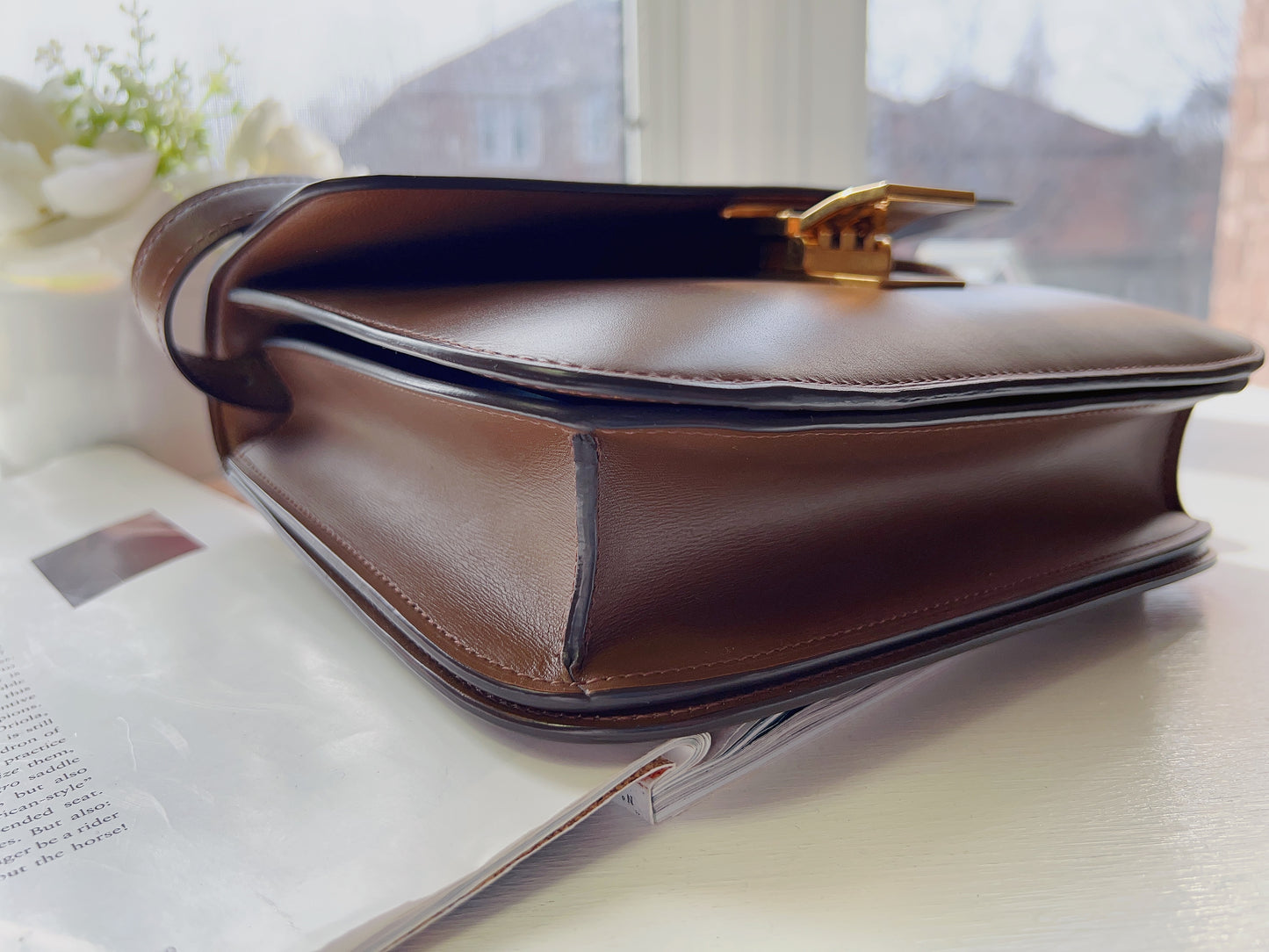 Celine Medium Classic Box Bag Brown