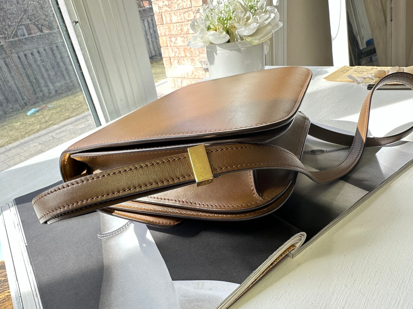 Celine Medium Classic Box Bag Brown