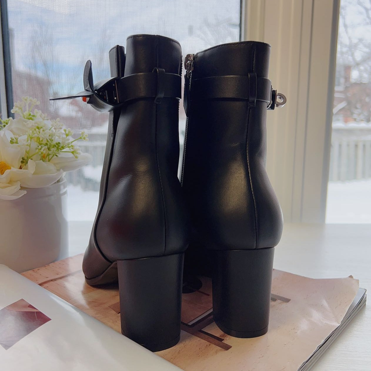 Hermes Saint Germain Leather Boots Size36 New