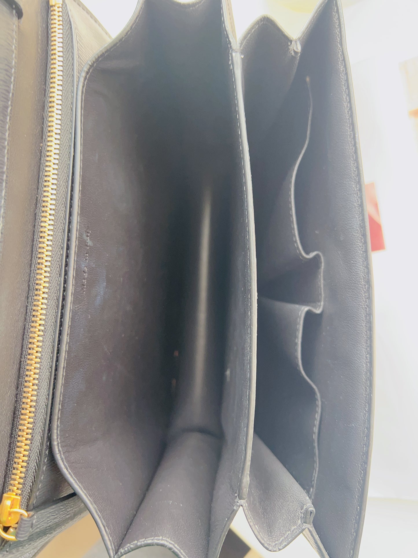 Celine Medium Box Epi Leather Gold Hardware Bag