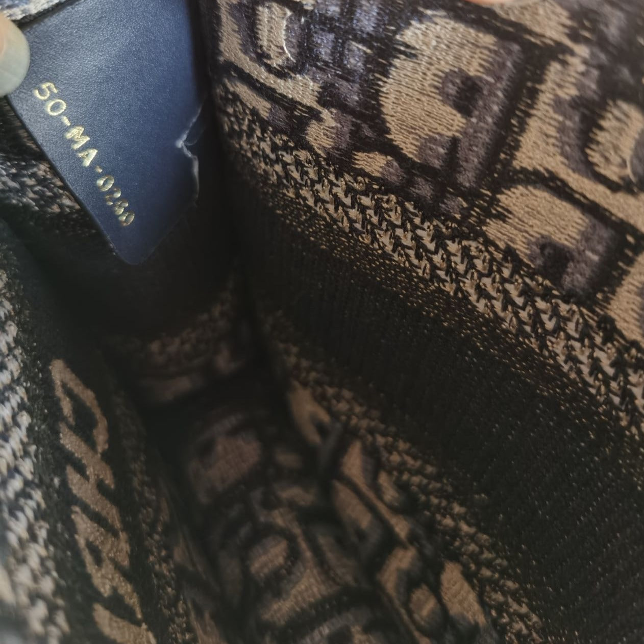 Dior Mini Book Tote Canvas Amour Dots