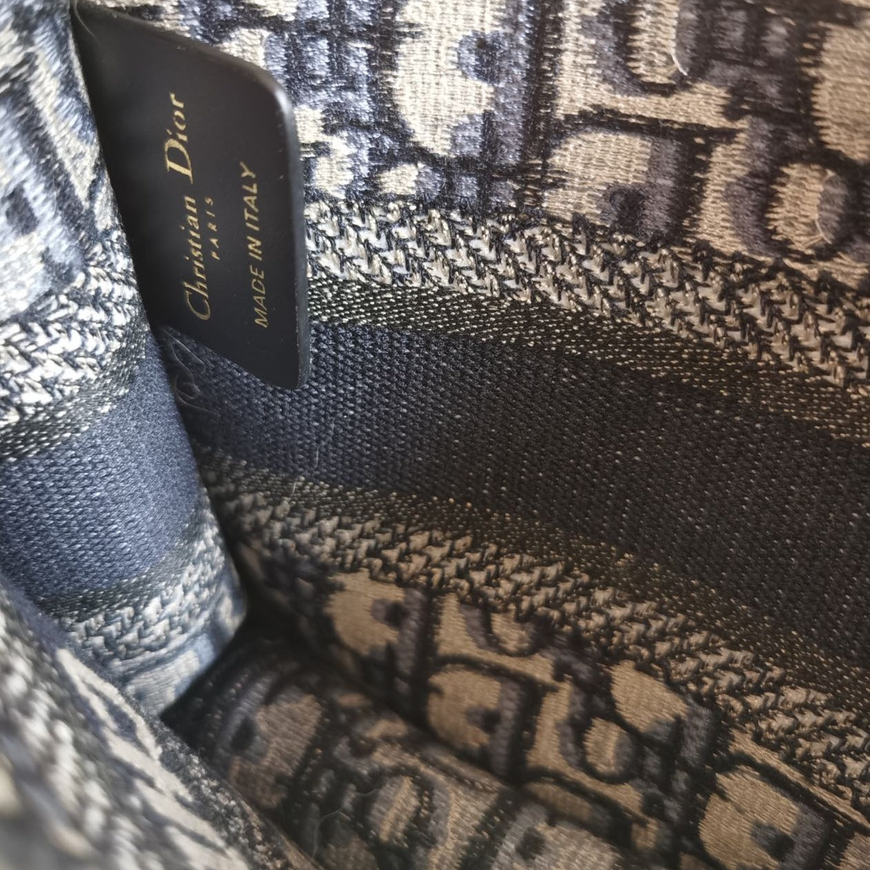 Dior Mini Book Tote Canvas Amour Dots