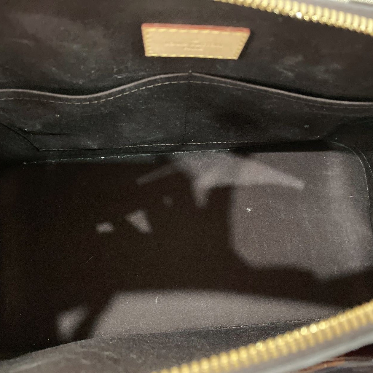 Louis Vuitton Monogram Vernis Amarante Alma MM inside