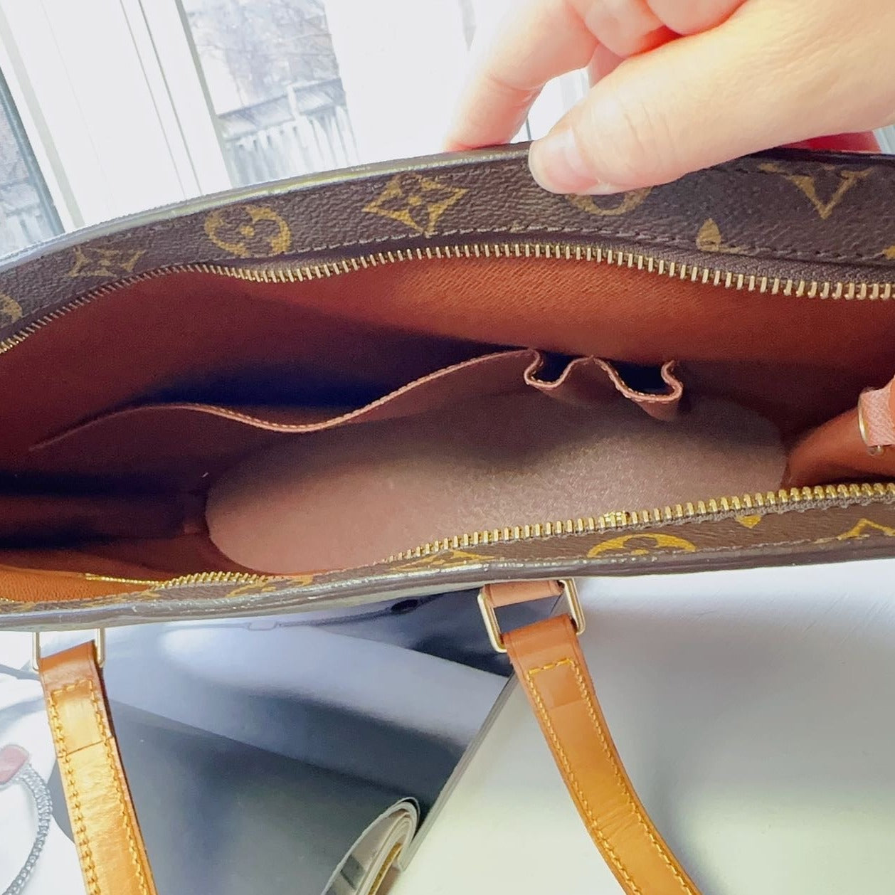 Louis Vuitton Monogram Babylone Zip Tote Shoulder Bag