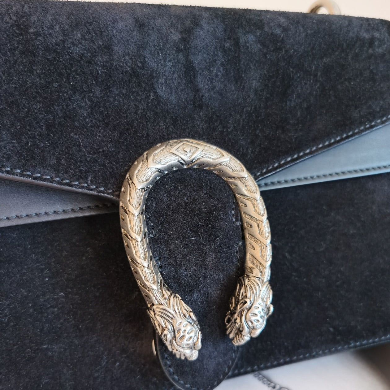 GUCCI Suede Small Dionysus Shoulder Bag Black