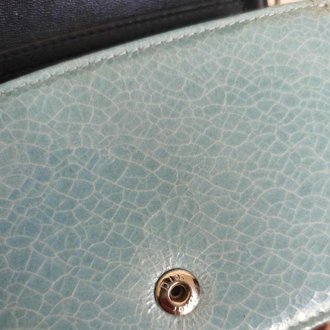 Christian Dior Metallic Blue Diorama Bag