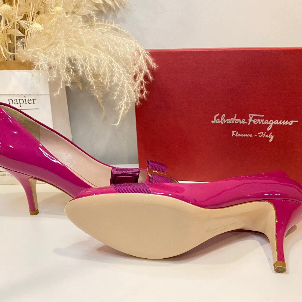 Salvatore Ferragamo Leather Heels In Pink - luxhub.ca