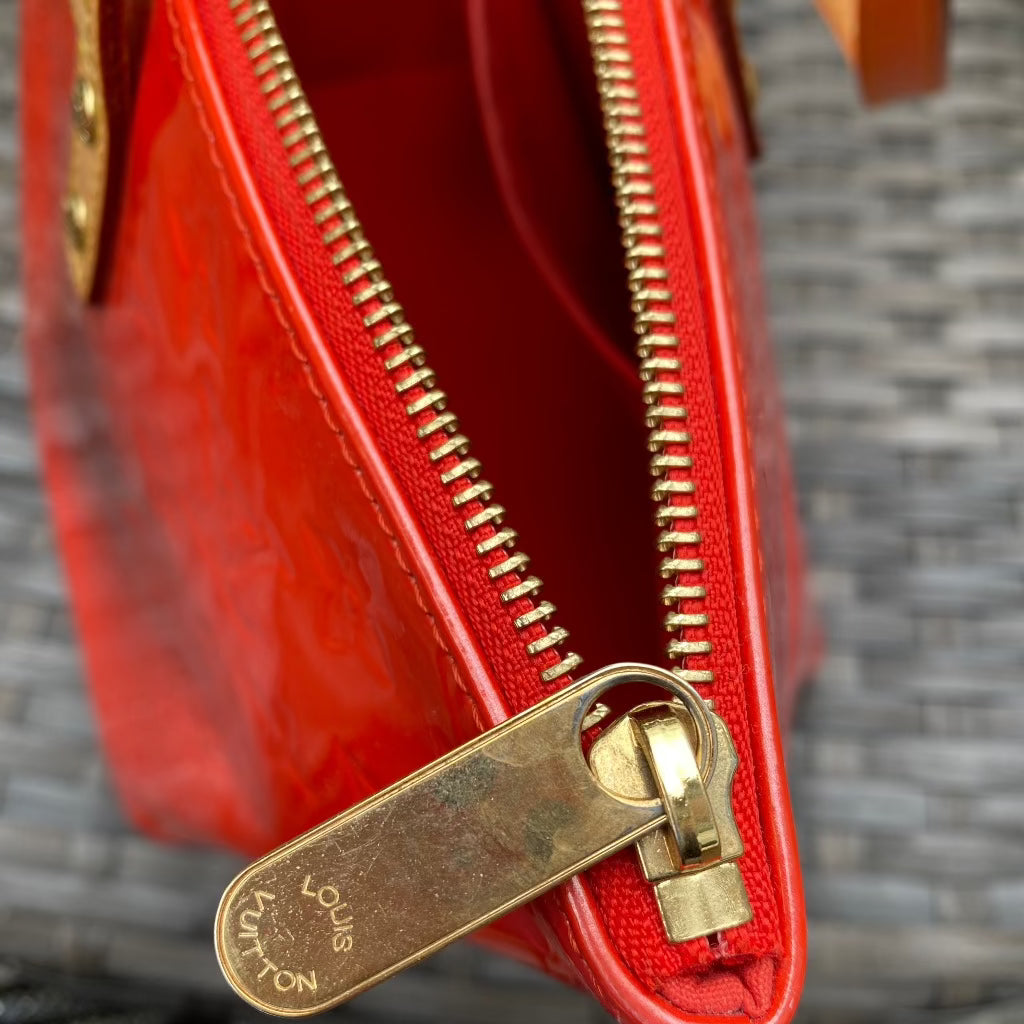 Louis Vuitton Tote with Orange Patent Leather - luxhub.ca
