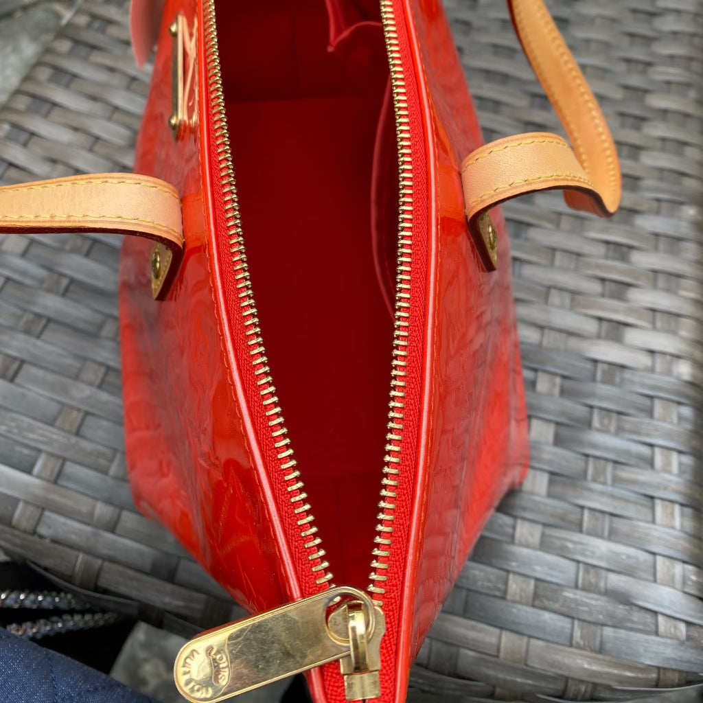 Louis Vuitton Tote with Orange Patent Leather - luxhub.ca