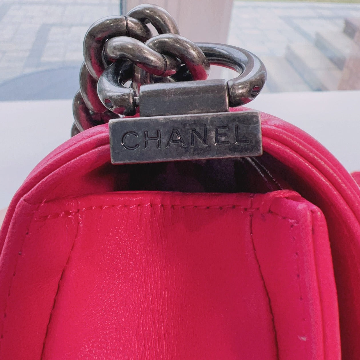 Chanel Boy Gentle Small Fuschia Shoulder Bag